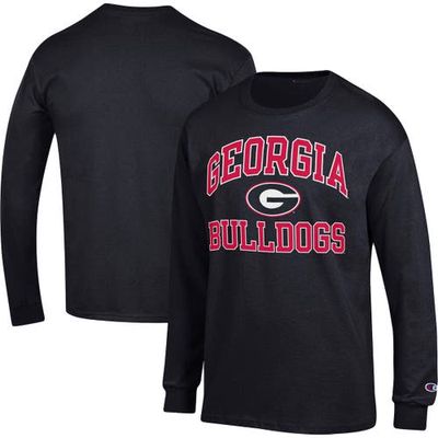 Men's Champion Black Georgia Bulldogs High Motor Long Sleeve T-Shirt