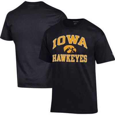 Men's Champion Black Iowa Hawkeyes High Motor T-Shirt
