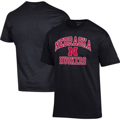 Men's Champion Black Nebraska Huskers High Motor T-Shirt