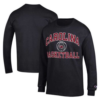 Men's Champion Black South Carolina Gamecocks Basketball Icon Long Sleeve T-Shirt