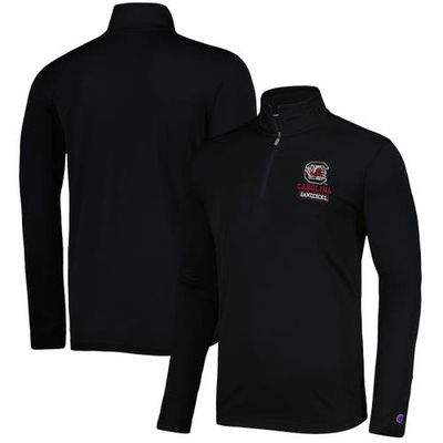 Men's Champion Black South Carolina Gamecocks Textured Quarter-Zip Jacket