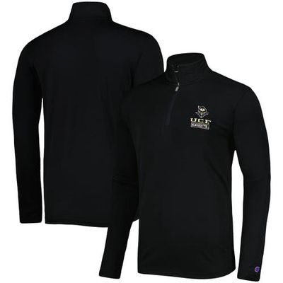 Men's Champion Black UCF Knights Textured Quarter-Zip Jacket