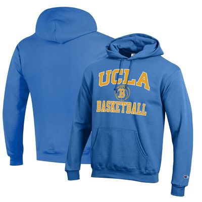 Men's Champion Blue UCLA Bruins Basketball Icon Powerblend Pullover Hoodie
