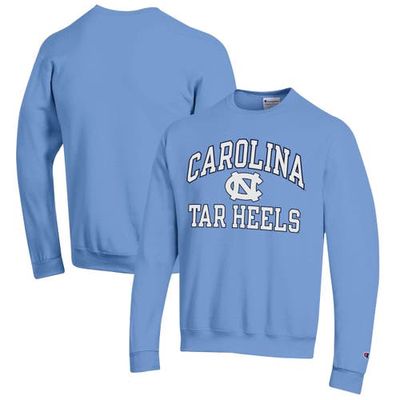 Men's Champion Carolina Blue North Carolina Tar Heels High Motor Pullover Sweatshirt in Light Blue