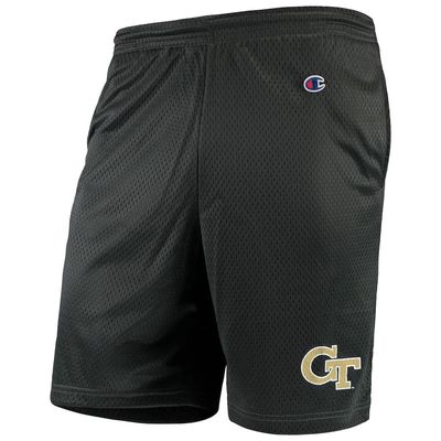 Men's Champion Charcoal Georgia Tech Yellow Jackets College Mesh Shorts