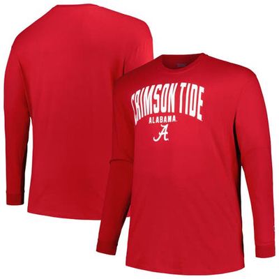 Men's Champion Crimson Alabama Crimson Tide Big & Tall Arch Long Sleeve T-Shirt