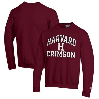 Men's Champion Crimson Harvard Crimson High Motor Pullover Sweatshirt