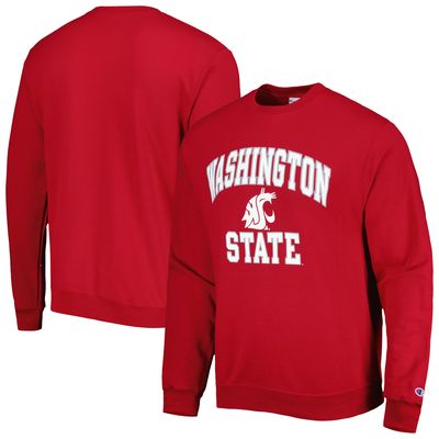 Men's Champion Crimson Washington State Cougars High Motor Pullover Sweatshirt