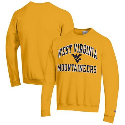 Men's Champion Gold West Virginia Mountaineers High Motor Pullover Sweatshirt