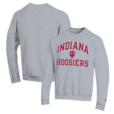 Men's Champion Heather Gray Indiana Hoosiers High Motor Pullover Sweatshirt