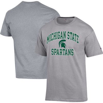 Men's Champion Heather Gray Michigan State Spartans High Motor T-Shirt