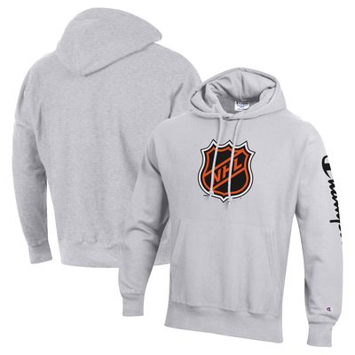 Men's Champion Heather Gray NHL Reverse Weave Pullover Hoodie