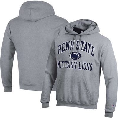 Men's Champion Heather Gray Penn State Nittany Lions High Motor Pullover Hoodie