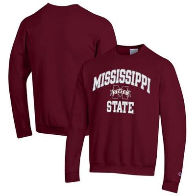 Men's Champion Maroon Mississippi State Bulldogs High Motor Pullover Sweatshirt