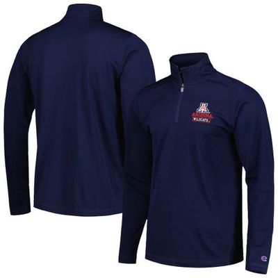 Men's Champion Navy Arizona Wildcats Textured Quarter-Zip Jacket