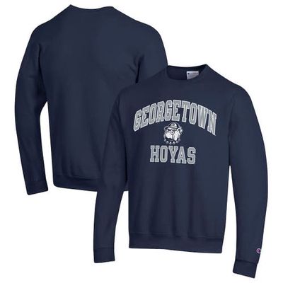 Men's Champion Navy Georgetown Hoyas High Motor Pullover Sweatshirt