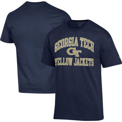 Men's Champion Navy Georgia Tech Yellow Jackets High Motor T-Shirt