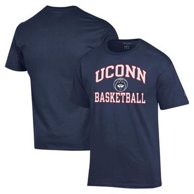 Men's Champion Navy UConn Huskies Basketball Icon T-Shirt