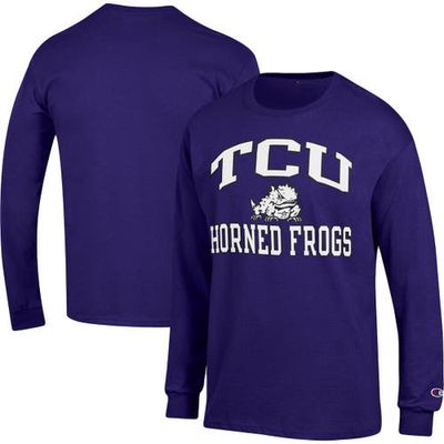 Men's Champion Purple TCU Horned Frogs High Motor Long Sleeve T-Shirt