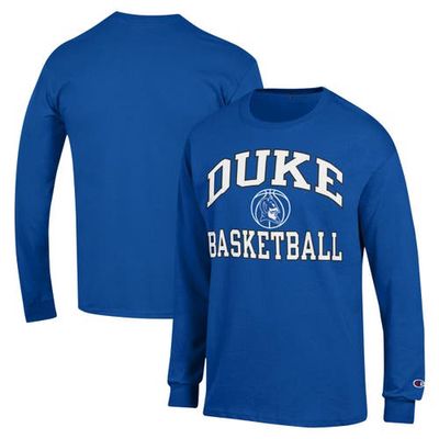 Men's Champion Royal Duke Blue Devils Basketball Icon Long Sleeve T-Shirt