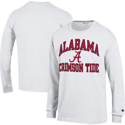 Men's Champion White Alabama Crimson Tide High Motor Long Sleeve T-Shirt