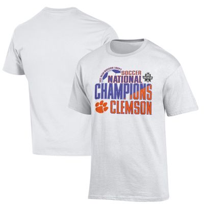 Men's Champion White Clemson Tigers 2021 NCAA Men's Soccer National Champions T-Shirt