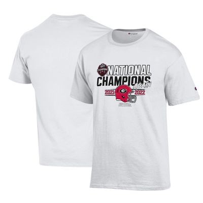 Men's Champion White Georgia Bulldogs Back-To-Back College Football Playoff National Champions T-Shirt