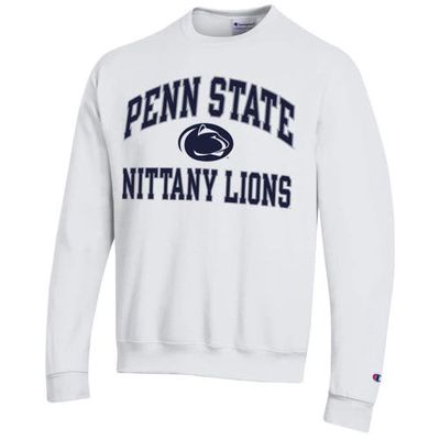 Men's Champion White Penn State Nittany Lions High Motor Pullover Sweatshirt