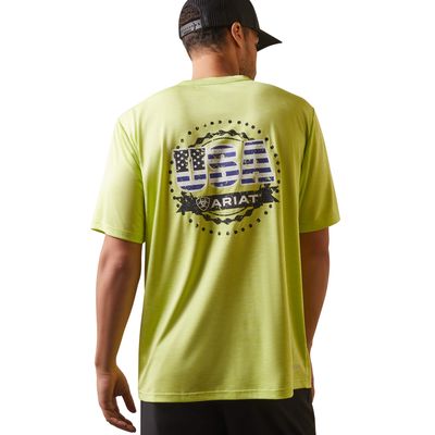 Men's Charger Seal T-Shirt in Kiwi Colada, Size: Small by Ariat