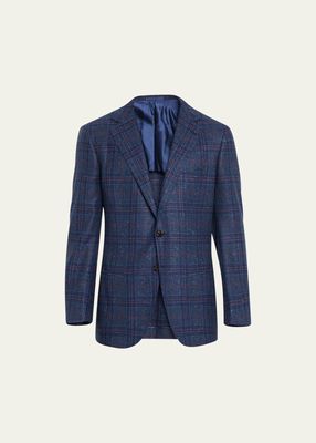 Men's Check Cashmere-Silk Sport Coat