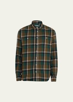 Men's Check Flannel Sport Shirt