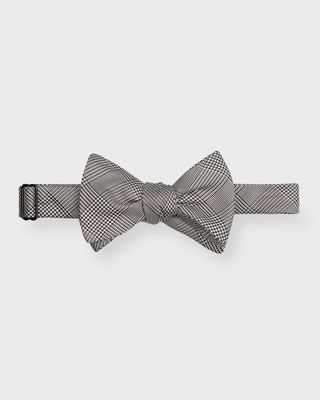 Men's Check Self-Tie Bow Tie