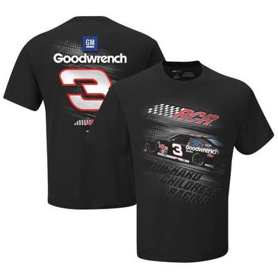 Men's Checkered Flag Black Richard Childress Racing Goodwrench T-Shirt