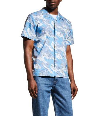 Men's Chemisette Lloyd Liberty Print Camp Shirt
