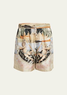Men's Cherub Silk Drawstring Shorts