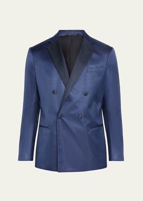 Men's Chevron Double-Breasted Dinner Jacket