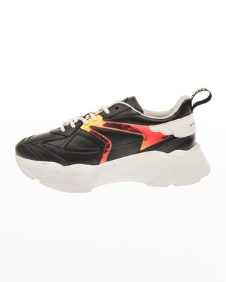Men's Chunky Sole Leather Sneakers