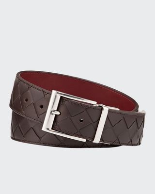 Men's Cintura Reversible Intrecciato Leather Belt