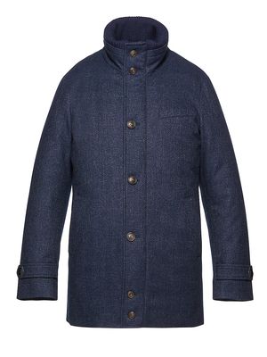 Men's City Active Wool & Cashmere-Stretch Down Parka - Blue - Size XS - Blue - Size XS