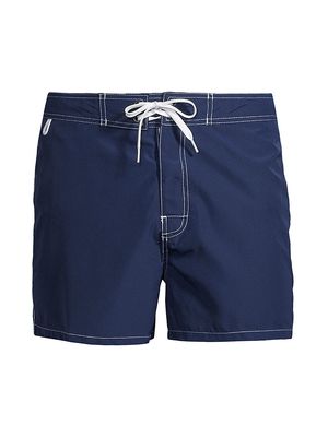 Men's Classic Contrast-Stitch Board Shorts - Navy - Size 28 - Navy - Size 28