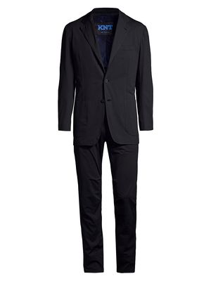 Men's Classic-Fit Two-Button Suit - Charcoal - Size 40 - Charcoal - Size 40