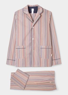 Men's Classic Multi-Stripe Pajama Set, Boxed