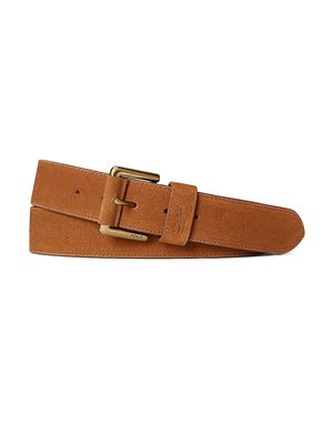 Men's Classic Suede Belt - Tan - Size 36