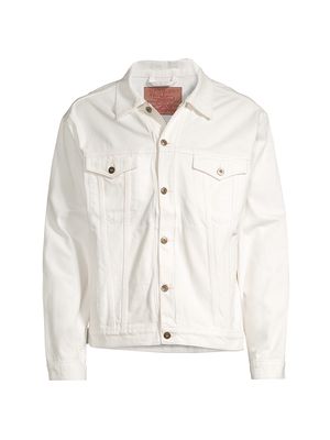 Men's Classic Wire Denim Jacket - White - Size Large - White - Size Large