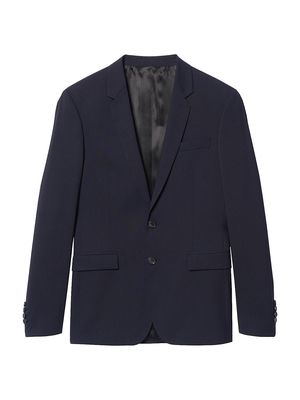 Men's Classic Wool Suit Jacket - Navy Blue - Size 44