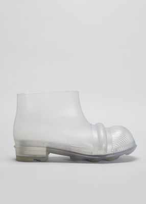 Men's Clear Rubber Ankle Boots