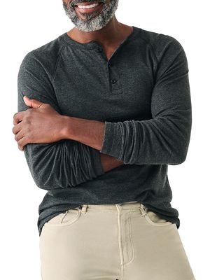Men's Cloud Henley Shirt - Charcoal - Size Small