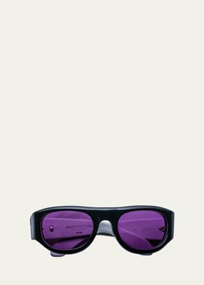 Men's Clyde Acetate Oval Sunglasses