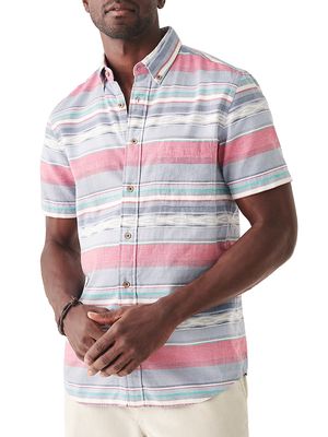 Men's Coast Striped Shirt - Western Wave Ikat - Size XXL - Western Wave Ikat - Size XXL