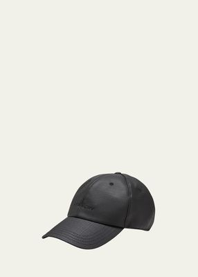 Men's Coated Canvas Embroidered Logo Baseball Cap